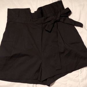 Zara paper bag high-waisted shorts